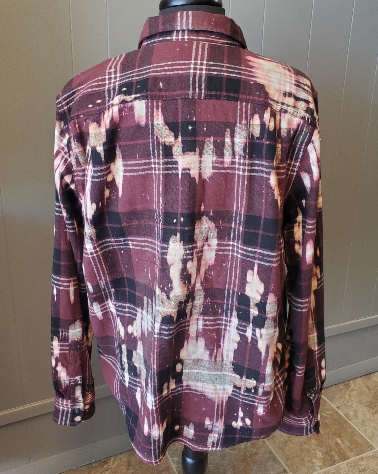 Distressed Bleached Flannel Shirt